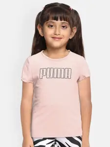 Puma Girls Pink Runtrain Regular fit T-shirt