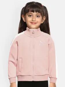 Puma Girls Pink Classics T7 Raglan Sleeve Sustainable Sweatshirt