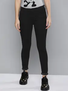 Levis Women Black Super Skinny Fit Mid-Rise Stretchable Jeans