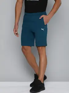 Puma Men Navy Blue Zippered Sports Shorts