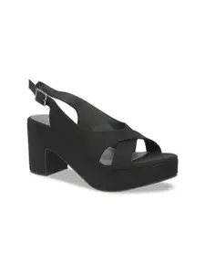 Inc 5 Women Black Solid Platform Heels