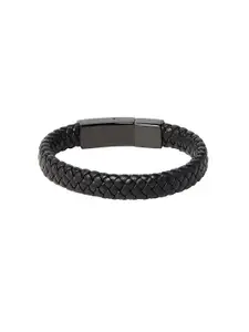 Bodha Men Black Leather Bracelet