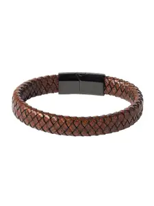 Bodha Men Brown Leather Multistrand Bracelet
