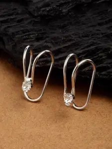Ferosh Women Silver-Toned Classic Ear Clips