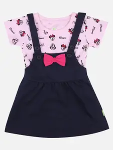 Bodycare Kids Girls Minnie Mouse Printed T-shirt with Skirt