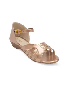 DEAS Copper-Toned Wedge Sandals
