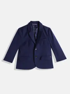 Tommy Hilfiger Boys Blue Solid Single Breasted Party Blazer