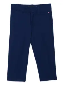 Tommy Hilfiger Boys Blue Solid Trousers