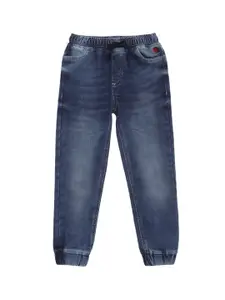 UNDER FOURTEEN ONLY Boys Blue Slim Fit Heavy Fade Stretchable Jeans