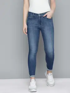 Levis Women Blue Solid 710 Super Skinny Fit Mid-Rise Light Fade Clean Look Jeans