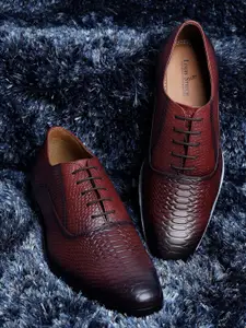 LOUIS STITCH Men Premium Leather Dual Tone Patina Derby Shoes