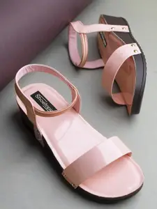 Shoetopia Kids-Girls Pink Wedge Sandals