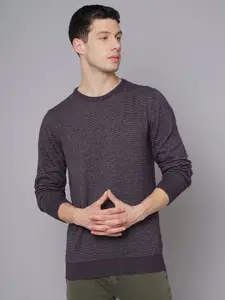 LINDBERGH Men Purple Striped Pullover