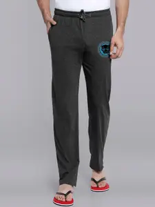 Free Authority Men Charcoal Grey Black Panther Printed Lounge Pants