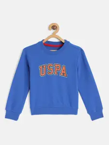 U.S. Polo Assn. Kids Boys Blue Pure Cotton Sweatshirt