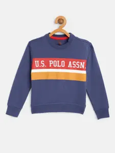 U.S. Polo Assn. Kids U S Polo Assn Kids Boys Blue Printed Sweatshirt