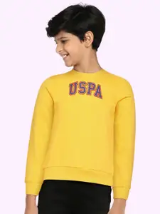 U.S. Polo Assn. Kids Boys Yellow Pure Cotton Sweatshirt
