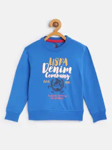 U.S. Polo Assn. Kids U S Polo Assn Kids Boys Blue Printed Sweatshirt