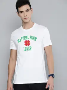 Levis Men White Typography Printed Pure Cotton T-shirt