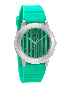 Sonata Women Green Dial & Green Straps Rubber Analogue Watch 8992PP09W-Green