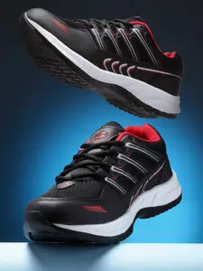 ASIAN Men Black & Red Mesh Running Non-Marking Shoes