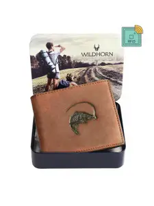 WildHorn Men Tan Graphic Printed Leather with RFID