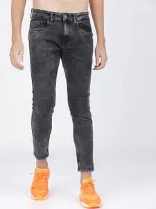 HIGHLANDER Men Grey Tapered Fit Heavy Fade Jeans