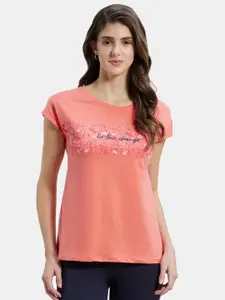 Jockey Cotton Relaxed Fit Yarn Dyed Printed Round Neck T-Shirt