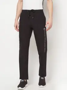 Octave Men Black Solid Cotton Track Pants