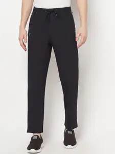 Octave Men Black Solid Cotton Track Pants