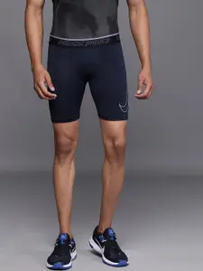 Nike Men Navy Blue Mid-Rise Dri-FIT Running Sports Shorts