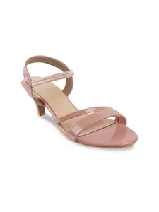 Metro Pink Solid Kitten Heels