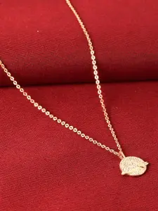 GIVA 925 Sterling Silver Rose Gold Plated Heart World Pendant with Link Chain