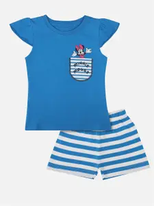 Bodycare Kids Girls Minnie & Friends Printed T-shirt with Shorts