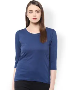 Miss Chase Women Blue Solid Regular Top