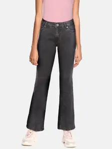 UTH by Roadster Girls Black Bootcut Stretchable Jeans