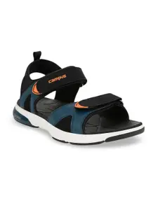 Campus Men Blue & Black Colourblocked Sports Sandals