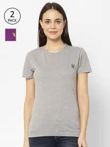 VIMAL JONNEY Women Pack Of 2 T-shirts