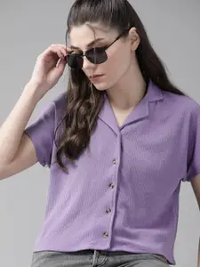 Roadster Women Lavender Shirt Style Top