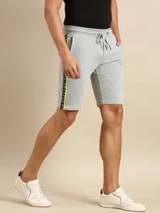 Being Human Men Solid Slim Fit Regular Shorts With Side Taping