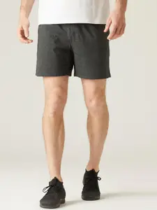 Domyos By Decathlon Men Charcoal Mid-Rise Fitness Training Shorts