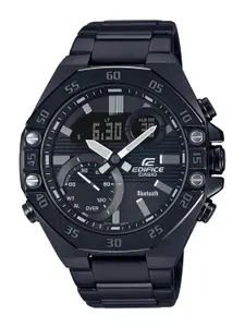 CASIO Men Black Dial & Black Stainless Steel Bracelet Analogue Watch ECB-10DC-1ADF ED494