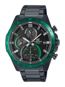 CASIO Men EDifice EFR-571DC-1AVUDF Black Analog Dial Black Stainless Steel Band ED514