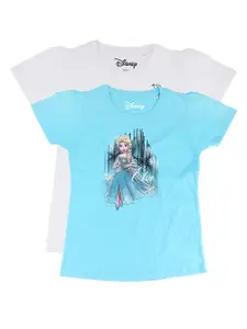 Disney by Wear Your Mind Girls White Pack of 2 Regular Top