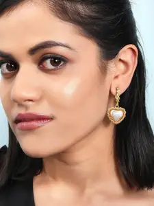 TOKYO TALKIES X rubans FASHION ACCESSORIES Gold-Toned Contemporary Drop Earrings