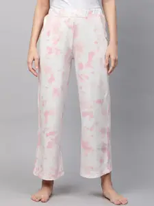 Chemistry Women Pink Printed Straight Lounge Pants