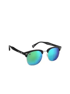 Walrus Men Blue Lens & Black Browline Sunglasses with UV Protected Lens - WSGM-MCHL-210207