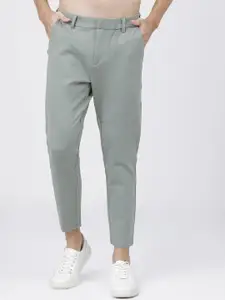 HIGHLANDER Men Green Slim Fit Chinos Trousers