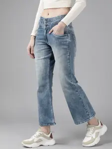 Roadster Women Blue Bootcut Light Fade Stretchable Jeans