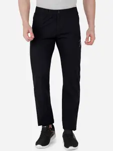beevee Men Navy Blue Solid Pure Cotton Track Pants